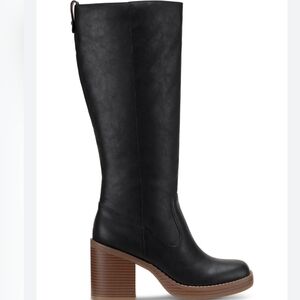 Sun + Stone Black Heeled Boots